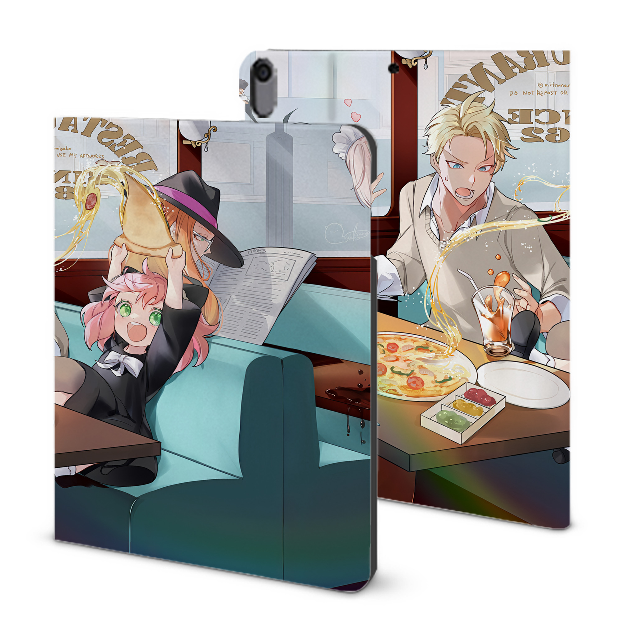 （画像用） SPY×FAMILY间谍家家酒 IPad ケース ブック型 PUレザー TPU 耐衝撃 軽量 薄型 ペン収納なし 全面保護 IPad 各モデル対応